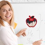 Personlig eple lærerkjøleskapsmagnet med 1-35 hjerteelevnavn Lærerens takknemlighetsuke Gave til lærer