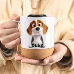 Tasse à café personnalisée en céramique avec nom pour l'utilisation quotidienne Cadeau d'anniversaire pour les amoureux des chiens et des animaux de compagnie