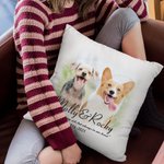 Personlig katt hund kjæledyr foto minne minne pute deksel med navn sofa sofa dekor sympati kjæledyr tap gave til kjæledyr elskere