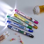 Personalized Cartoon Character Glitter Medical Portable LED Pen Light with Name Nurse Week Appreciation Birthday Gift for Doctor Nurse Medical Staff