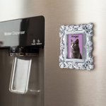 Gepersonaliseerd olieverfschilderij frame foto koelkastmagneet met naam Home Decor Verjaardag Verjaardagscadeau voor huisdierliefhebber