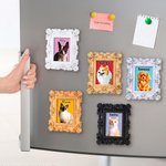 Gepersonaliseerd olieverfschilderij frame foto koelkastmagneet met naam Home Decor Verjaardag Verjaardagscadeau voor huisdierliefhebber