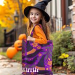 Personalisierte Mehrfarbige Kürbislaterne Geist Wiederverwendbare Tragetasche mit Namen Halloween Party Geschenk für Mädchen Damen