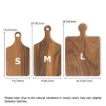 Planche à découper réversible en bois pour fromage et charcuterie avec poignée et nom Cadeau de pendaison de crémaillère pour ami(e) de la famille