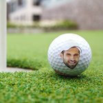 Personlig golfboll med roligt ansikte och text Golfartillbehör Träningstävling Födelsedagspresent för golfspelare