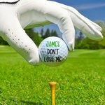 Personlig golfboll med roligt ansikte och text Golfartillbehör Träningstävling Födelsedagspresent för golfspelare