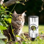 Personalised Wing Paw Print Dog Cat Photo Solar Garden Light with Name Title and Date Garden Decor Memorial Sympathy Loss of Pet Gift for Pet Lovers