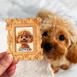Personalized Retro Photo Frame Shape Cartoon Dog Refrigerator Magnet with Name Home Decoration Birthday Anniversary Gift for Pet Lovers