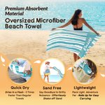 Gepersonaliseerde Strepenlijn Sneldrogend Oversized Microfiber Strandlaken met Naam Zomer Vakantie Zwembad Feest Accessoires Cadeau voor Vrouwen