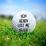 Personlig golfboll med roligt ansikte och text Golfartillbehör Träningstävling Födelsedagspresent för golfspelare