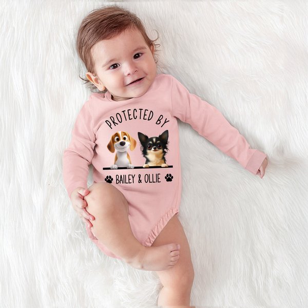 Henkilökohtainen suojattu 1-3 3D sarjakuva koirat 100% puuvilla Baby Bodysuit nimi Baby Shower syntymäpäivälahja vauvoille vastasyntyneille