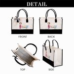 Personalised Cartoon Doctor Nurse Character Large Canvas Tote Bag  with Name and Title Nurse Week Appreciation Gift for Women Medical Staff