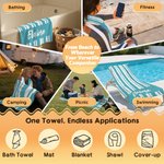 Gepersonaliseerde Strepenlijn Sneldrogend Oversized Microfiber Strandlaken met Naam Zomer Vakantie Zwembad Feest Accessoires Cadeau voor Vrouwen