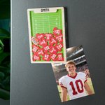 Personalisierte Basketball Fußball Fußball Fußballfeld Shaker Kühlschrankmagnet mit 1-15 Namen und Zahlen Team Club Anerkennung Geschenk für Trainer Teamkollege