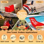 Asciugamano da spiaggia in microfibra personalizzato Classic Script Name Quick Dry Oversize Regalo di compleanno essenziale per amici e parenti