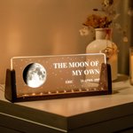 Personalized Moon Phase Wooden Base Acrylic LED Night Light with Name and Date  Desk Decor Birthday Gift for Family Friend