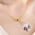 Collar Personalizado Ala de Angel Foto Proyección Joyería Dainty Aniversario Cumpleaños Día de la Madre de regalo para las mujeres