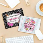 Quaderno di composizione personalizzato con matita Apple Tappetino per mouse antiscivolo con nome Regalo di apprezzamento per la giornata dell'insegnante per gli insegnanti Educatori