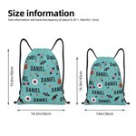 Personalised Sweets Eyeball Pumpkin Lollipop Reusable Drawstring Bag with Name Large Capacity Treat Gift Bag Halloween Holiday Gift for Kids