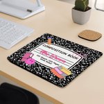 Quaderno di composizione personalizzato con matita Apple Tappetino per mouse antiscivolo con nome Regalo di apprezzamento per la giornata dell'insegnante per gli insegnanti Educatori