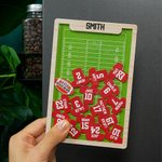 Personalisierte Basketball Fußball Fußball Fußballfeld Shaker Kühlschrankmagnet mit 1-15 Namen und Zahlen Team Club Anerkennung Geschenk für Trainer Teamkollege