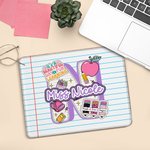 Quaderno di composizione personalizzato con matita Apple Tappetino per mouse antiscivolo con nome Regalo di apprezzamento per la giornata dell'insegnante per gli insegnanti Educatori