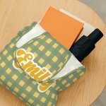 Personnalisé Sac en toile vintage rayé à carreaux Grand sac en toile réutilisable avec nom Voyage Utilisation quotidienne Cadeau d'anniversaire pour femmes
