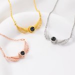 Collar Personalizado Ala de Angel Foto Proyección Joyería Dainty Aniversario Cumpleaños Día de la Madre de regalo para las mujeres