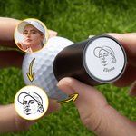 Sello personalizado para pelota de golf con foto de cara y nombre colorido regalo de cumpleaños para jugadores y aficionados al golf