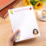 Personalisierte List It Or Lost It Cartoon Charakter Notizblock mit 40/80 Seiten und Name Geburtstag Geschenk für Familienmitglieder