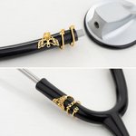 Personalised Eternal Flame Rod of Asclepius Stethoscope ID Tag with Name and Title Appreciation Graduation Gift for Nurse Doctor Medical Students