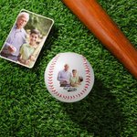 Personalised Photo Design Baseball with Text Game Day Anniversary Birthday Gift for Family Friend Baseball Lover