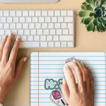 Quaderno di composizione personalizzato con matita Apple Tappetino per mouse antiscivolo con nome Regalo di apprezzamento per la giornata dell'insegnante per gli insegnanti Educatori