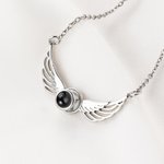 Collar Personalizado Ala de Angel Foto Proyección Joyería Dainty Aniversario Cumpleaños Día de la Madre de regalo para las mujeres