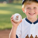 Personalised Photo Design Baseball with Text Game Day Anniversary Birthday Gift for Family Friend Baseball Lover