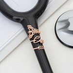 Personalised Eternal Flame Rod of Asclepius Stethoscope ID Tag with Name and Title Appreciation Graduation Gift for Nurse Doctor Medical Students