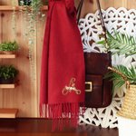 Personalizada Retro Floral Diseño Inicial Suave Cálido Bufanda Borla con Nombre Invierno Accesorio Aniversario Cumpleaños Regalo para Mujer