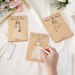 Jeu de cartes de mariage personnalisé avec crayon blanc Nom Date Douche de mariage Cadeau de mariage pour la mariée