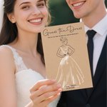 Jeu de cartes de mariage personnalisé avec crayon blanc Nom Date Douche de mariage Cadeau de mariage pour la mariée