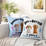 Spersonalizowana poduszka z imieniem 3D Cartoon Dog Miękka poszewka na poduszkę z imieniem Dekoracja domu Urodziny Adopcja Rocznica Prezent dla psich mam Miłośnicy psów