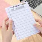 Personalised A Note From Tear-off Notepad with 40/80 Pages Office Work To Do List Back to School Appreciation Teacher's Day Gift for Teachers