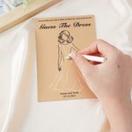 Jeu de cartes de mariage personnalisé avec crayon blanc Nom Date Douche de mariage Cadeau de mariage pour la mariée