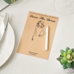 Jeu de cartes de mariage personnalisé avec crayon blanc Nom Date Douche de mariage Cadeau de mariage pour la mariée