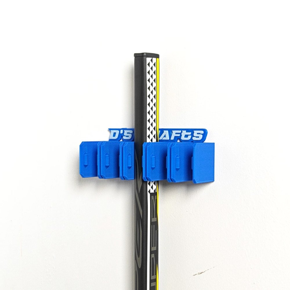 Personalized Multicolor 3D Printed Hockey Stick Holder with Text and 2-5 Sticks Wall Mount Home Storage Birthday Gift for Hockey Lovers 6