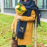Personalizada Retro Floral Diseño Inicial Suave Cálido Bufanda Borla con Nombre Invierno Accesorio Aniversario Cumpleaños Regalo para Mujer
