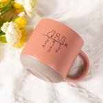 Taza de Cerámica Personalizada con 1-7 Nombres y Halos de Ángeles para los Amantes de los Gatos en su Cumpleaños, Aniversario, Adopción y Conmemoración