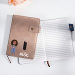 Personlig tegneserie lærernavn Emne PU lær A5 notatbok med oppbevaringslomme og linjerte sider Lærerens dag påskjønnelse gave til lærer 4