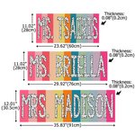 Personalized Cute Polka Dot Rainbow Waterproof Desktop Decorative Stickers with Text Daily Use Back to School Birthday Gift for Teacher