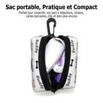 Porte-Sacs à Déjections Multicolore Personnalisé avec Motif Empreintes de Pattes Os Cœur et Nom Cadeau d’Anniversaire pour Propriétaire d’Animaux 8