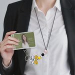 Henkilökohtainen Kynä Bow Lanyard ja PU Nahka Badge haltija tekstillä Takaisin kouluun Ensimmäinen päivä koulun arvostus lahja opettajalle
